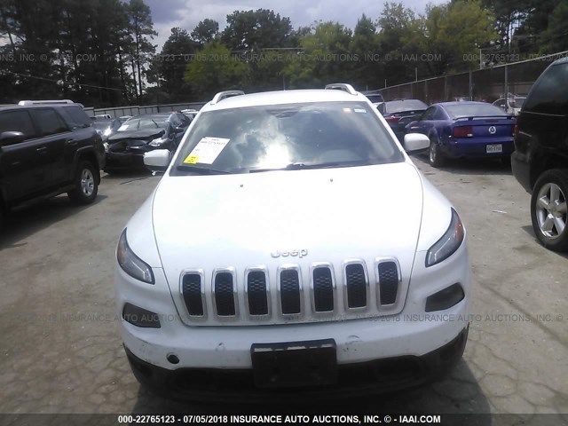 1C4PJLCB1EW126625 - 2014 JEEP CHEROKEE LATITUDE WHITE photo 6