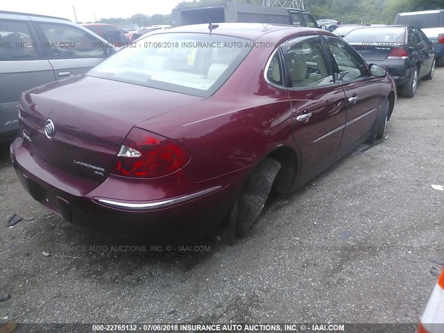 2G4WC582571215873 - 2007 BUICK LACROSSE CX RED photo 4