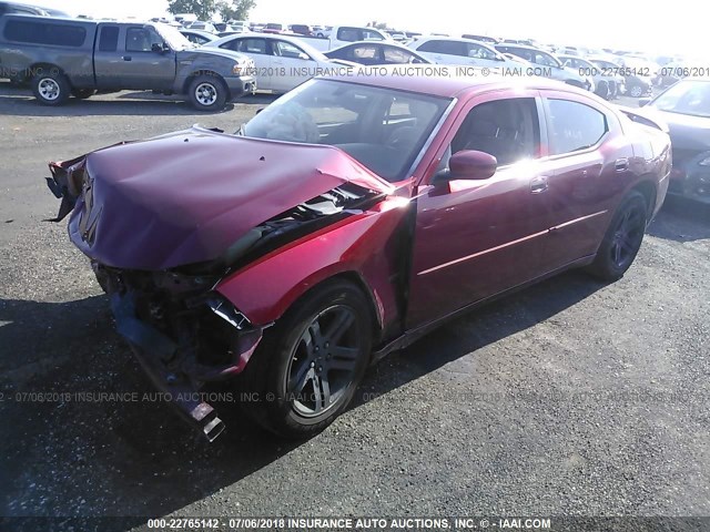 2B3KA53H97H602651 - 2007 DODGE CHARGER R/T RED photo 2
