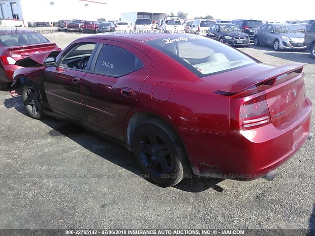 2B3KA53H97H602651 - 2007 DODGE CHARGER R/T RED photo 3