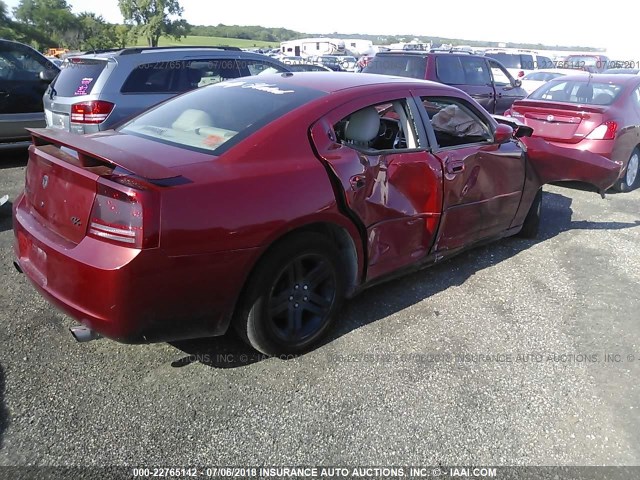 2B3KA53H97H602651 - 2007 DODGE CHARGER R/T RED photo 4