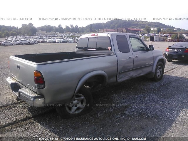 5TBBT44134S452109 - 2004 TOYOTA TUNDRA ACCESS CAB SR5 GRAY photo 4