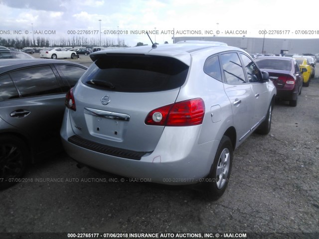 JN8AS5MT8CW600495 - 2012 NISSAN ROGUE S/SV SILVER photo 4