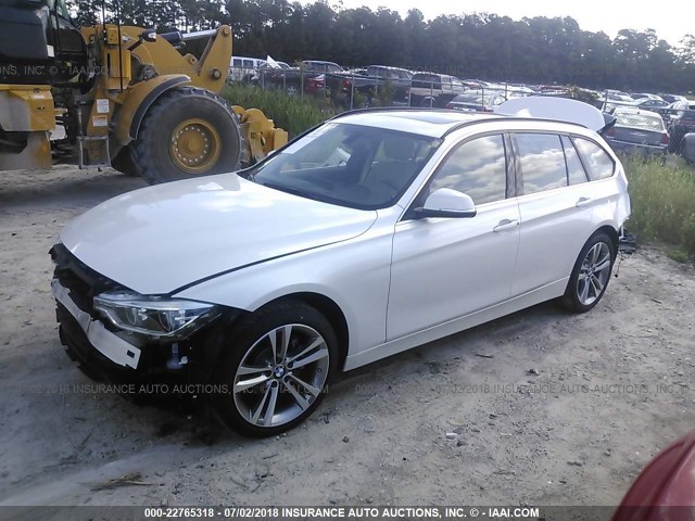 WBA8K3C52JA369456 - 2018 BMW 330 XI WHITE photo 2