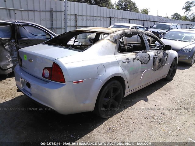 1G1ZC5EU1CF252955 - 2012 CHEVROLET MALIBU 1LT SILVER photo 4
