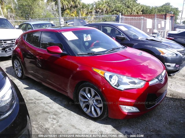 KMHTC6AD6DU131615 - 2013 HYUNDAI VELOSTER RED photo 1