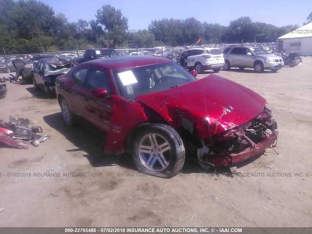 2B3KA53H16H162424 - 2006 DODGE CHARGER R/T RED photo 1