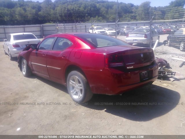 2B3KA53H16H162424 - 2006 DODGE CHARGER R/T RED photo 3