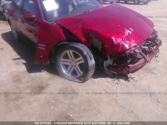 2B3KA53H16H162424 - 2006 DODGE CHARGER R/T RED photo 6