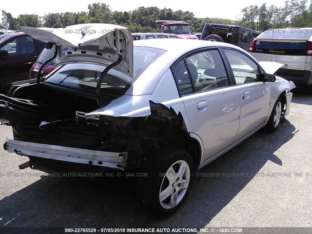 1G8AJ55FX7Z199926 - 2007 SATURN ION LEVEL 2 SILVER photo 4