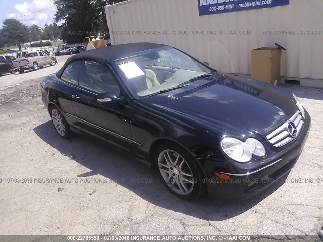 WDBTK56F59T105174 - 2009 MERCEDES-BENZ CLK 350 BLACK photo 1