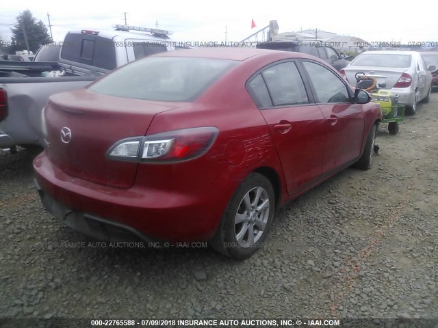 JM1BL1VG7B1474696 - 2011 MAZDA 3 I RED photo 4