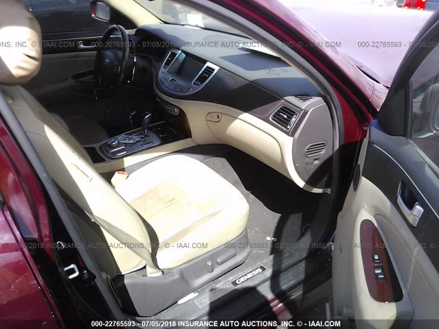 KMHGC4DF8CU182213 - 2012 HYUNDAI GENESIS 4.6L BURGUNDY photo 5