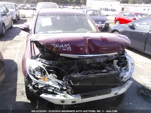 KMHGC4DF8CU182213 - 2012 HYUNDAI GENESIS 4.6L BURGUNDY photo 6