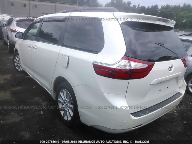 5TDDK3DC4FS094858 - 2015 TOYOTA SIENNA XLE/LIMITED WHITE photo 3