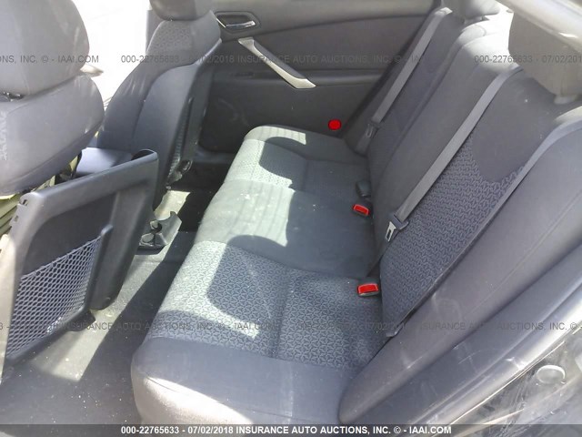 1G2ZF57B384129577 - 2008 PONTIAC G6 VALUE LEADER/BASE BLACK photo 8