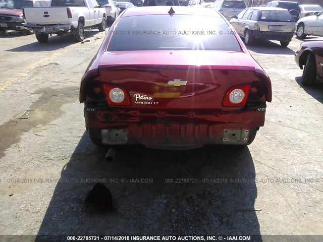 1G1ZC5E0XCF266186 - 2012 CHEVROLET MALIBU 1LT 红色 照片 6