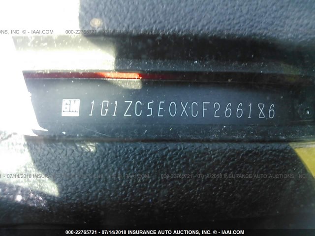 1G1ZC5E0XCF266186 - 2012 CHEVROLET MALIBU 1LT 红色 照片 9