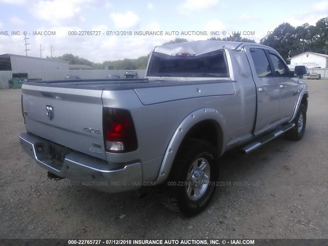 3C63D3ML8CG318270 - 2012 DODGE RAM 3500 LARAMIE SILVER photo 4