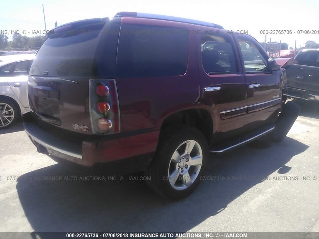 1GKFK63838J112469 - 2008 GMC YUKON DENALI RED photo 4