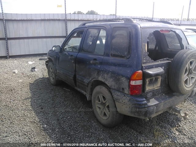 2CNBJ634146900504 - 2004 CHEVROLET TRACKER LT BLUE photo 3