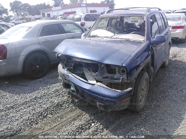 2CNBJ634146900504 - 2004 CHEVROLET TRACKER LT BLUE photo 6