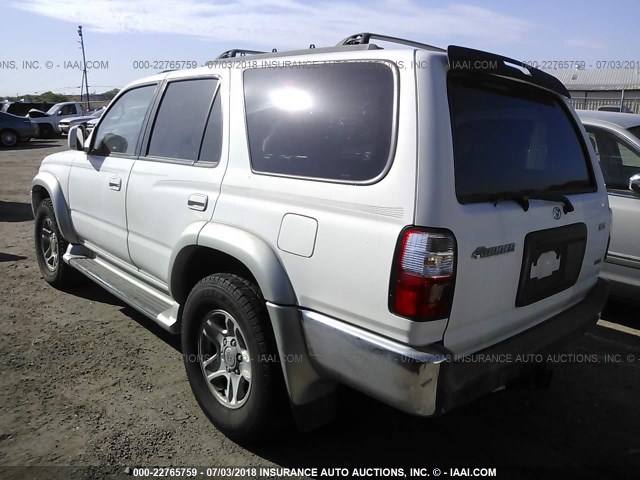 JT3GN86R110185881 - 2001 TOYOTA 4RUNNER SR5 WHITE photo 3