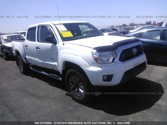 3TMLU4EN6EM144329 - 2014 TOYOTA TACOMA DOUBLE CAB თეთრი ფოტო 1