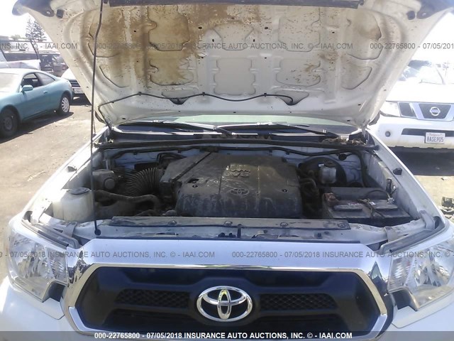 3TMLU4EN6EM144329 - 2014 TOYOTA TACOMA DOUBLE CAB თეთრი ფოტო 10