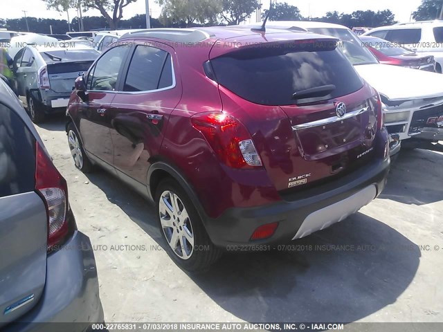 KL4CJBSB7DB128972 - 2013 BUICK ENCORE CONVENIENCE 栗色 照片 3