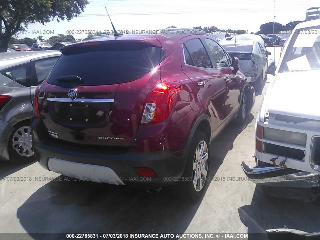 KL4CJBSB7DB128972 - 2013 BUICK ENCORE CONVENIENCE 栗色 照片 4