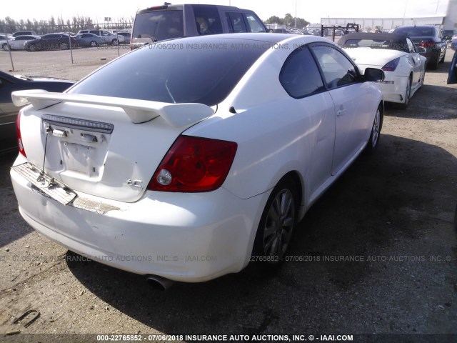 JTKDE177X60079691 - 2006 TOYOTA SCION TC 白色 照片 4