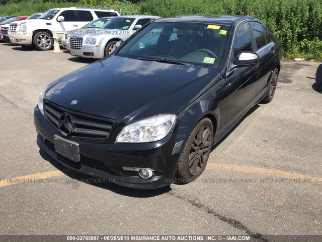 WDDGF81X79R057382 - 2009 MERCEDES-BENZ C 300 4MATIC BLACK photo 2