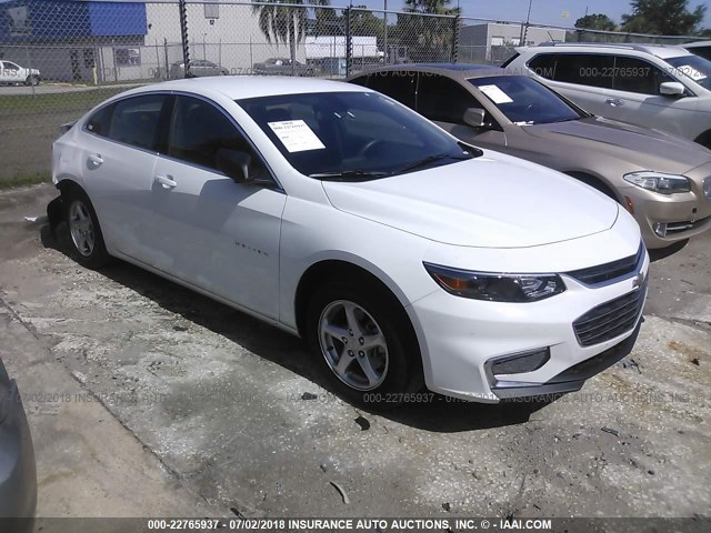 1G1ZB5ST3JF179857 - 2018 CHEVROLET MALIBU LS WHITE photo 1