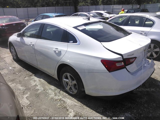 1G1ZB5ST3JF179857 - 2018 CHEVROLET MALIBU LS WHITE photo 3