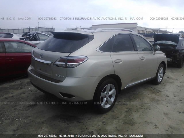 2T2BK1BA3FC304822 - 2015 LEXUS RX 350/BASE/F SPORT TAN photo 4