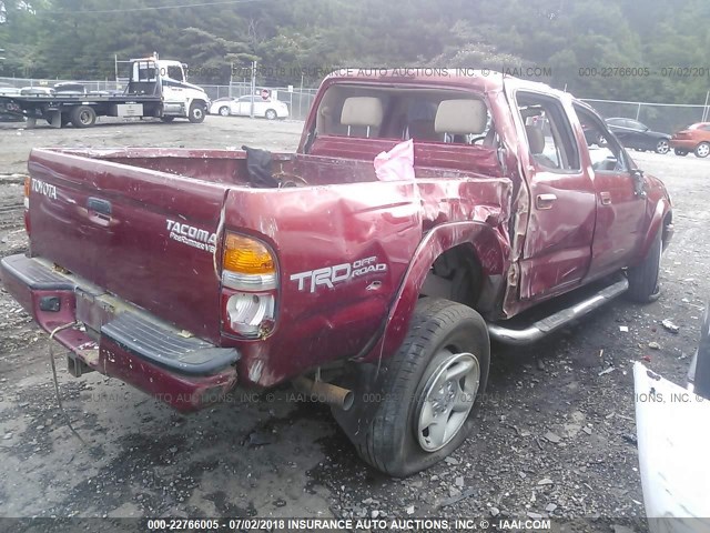 5TEGN92N02Z033998 - 2002 TOYOTA TACOMA DOUBLE CAB PRERUNNER RED photo 6