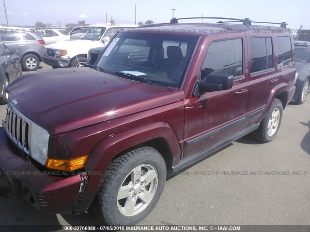 1J8HG48K17C565533 - 2007 JEEP COMMANDER RED photo 2