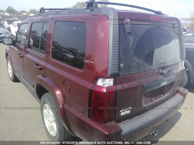 1J8HG48K17C565533 - 2007 JEEP COMMANDER RED photo 3