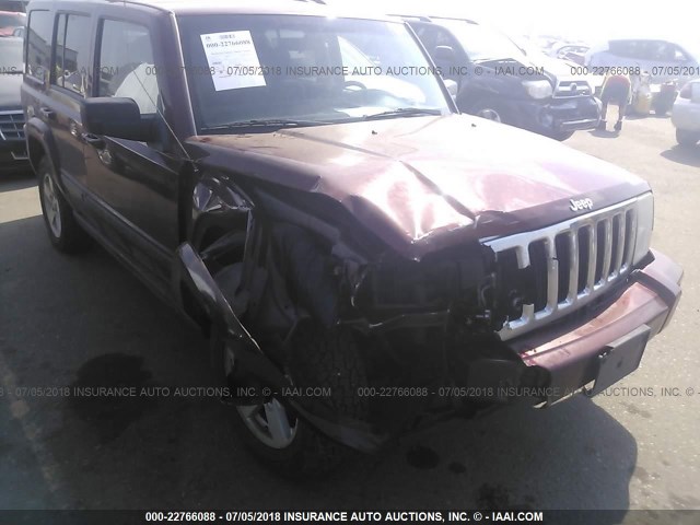 1J8HG48K17C565533 - 2007 JEEP COMMANDER RED photo 6
