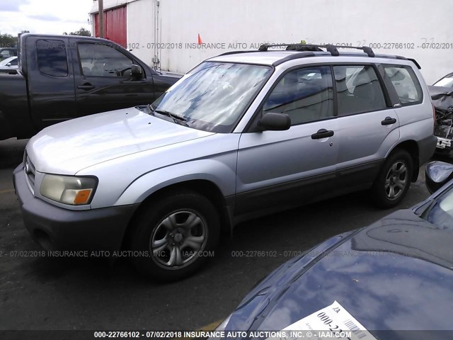 JF1SG63683H716244 - 2003 SUBARU FORESTER 2.5X SILVER photo 2