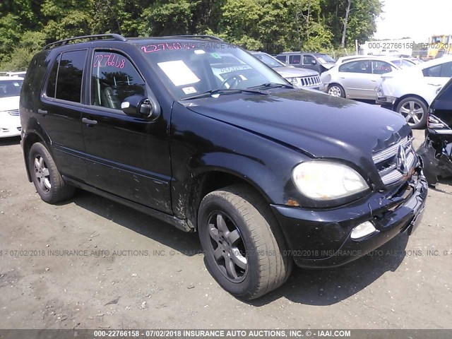 4JGAB57E04A486298 - 2004 MERCEDES-BENZ ML 350 BLACK photo 1