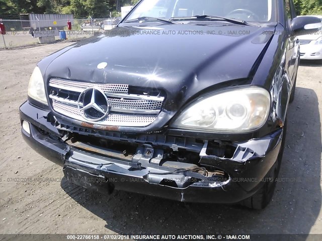 4JGAB57E04A486298 - 2004 MERCEDES-BENZ ML 350 BLACK photo 6