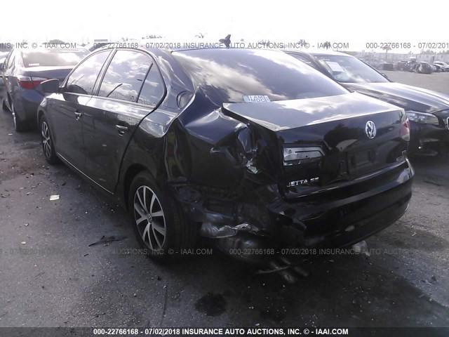 3VWD67AJ2GM375070 - 2016 VOLKSWAGEN JETTA SE BLACK photo 3