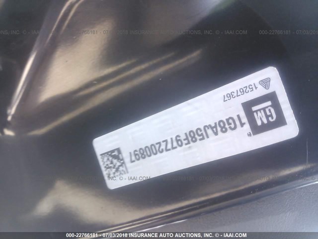 1G8AJ58F97Z200897 - 2007 SATURN ION LEVEL 2 TEAL photo 9