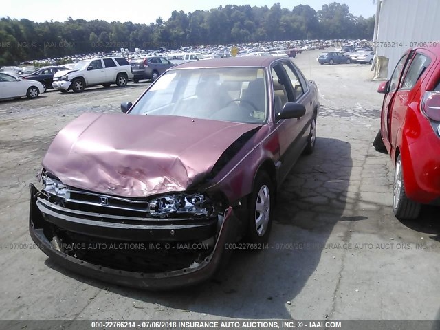 1HGCB7652LA058100 - 1990 HONDA ACCORD LX/EX RED photo 2