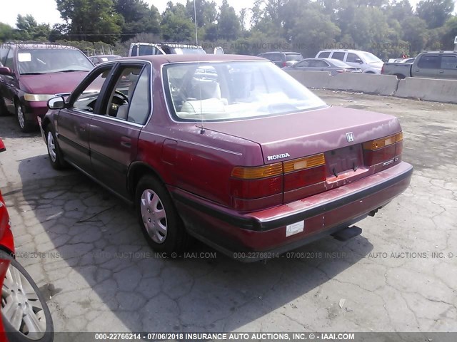 1HGCB7652LA058100 - 1990 HONDA ACCORD LX/EX RED photo 3