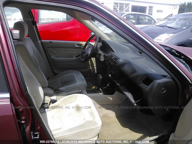 1HGCB7652LA058100 - 1990 HONDA ACCORD LX/EX RED photo 5