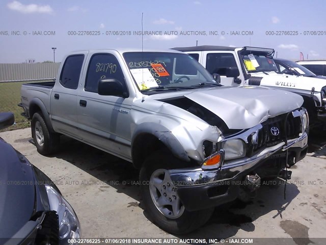 5TEGN92N71Z821790 - 2001 TOYOTA TACOMA DOUBLE CAB PRERUNNER SILVER photo 1