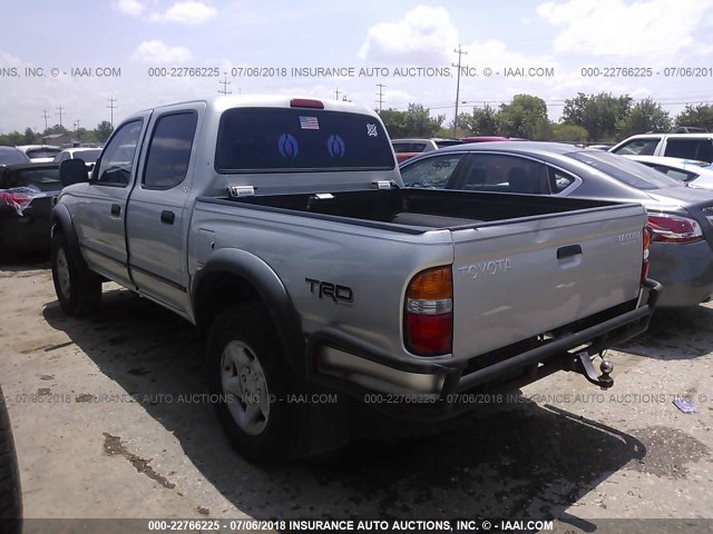 5TEGN92N71Z821790 - 2001 TOYOTA TACOMA DOUBLE CAB PRERUNNER SILVER photo 3